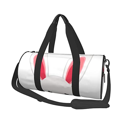 Runde Reisetasche, niedlicher Hase, Sporttasche für Männer und Frauen, Seesack, Sporttasche von DJNGN