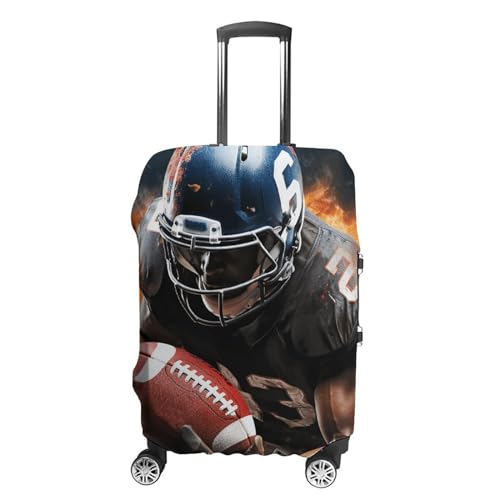 DJUETRUI Coole American Football Gepäckabdeckung, staubdicht, elastisch, waschbar, Reisegepäckschutz, Koffer-Schutz, dehnbarer Gepäckschutz für 48,3 - 81,3 cm Gepäck, Stil:, XL von DJUETRUI