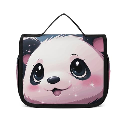 DJUETRUI Kosmetiktasche, Reise-Make-up-Tasche für Damen, groß, Panda, Kulturbeutel, Reißverschluss, Panda, 22,5 x 18,5 cm, Kulturbeutel, panda, 22.5x18.5cm, Kulturbeutel von DJUETRUI