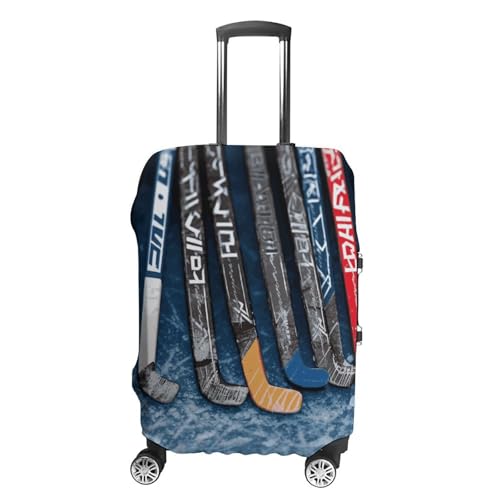 DJUETRUI Reisegepäck-Abdeckung, waschbar, Eishockeyschläger, modischer Koffer-Schutz, Handgepäck-Abdeckung, Koffer, passend für 48,3 - 81,3 cm Gepäck, Eishockeyschläger, L von DJUETRUI