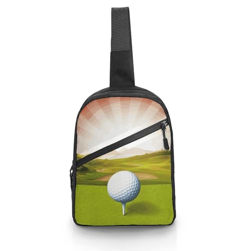 Schultertasche für Damen und Herren, für Golf, Sport, Tagesrucksack, Bauchtasche, Crossbody-Tasche für Reisen, Golf, Sport, Einheitsgröße, Crossbodyrucksäcke, Golf Sport, Einheitsgröße, von DJUETRUI