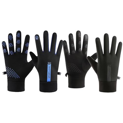 DKDDSSS 2 Paar Fahrradhandschuhe, Herren Winterhandschuhe, Herren Damen Touchscreen Laufhandschuhe, Winter Warme Fahrradhandschuhe, rutschfest Sporthandschuhe DKDDSSS 2 Paar Fahrradhandschuhe, Herren Winterhandschuhe, Herren Damen Touchscreen Laufhandschuhe, Winter Warme Fahrradhandschuhe, rutschfest Sporthandschuhe von DKDDSSS