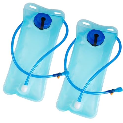 DKDDSSS 2 Stücke Trinkblase Trinksystem, 2 L Wasserblase für Trinkrucksack, Wasserblase Trinkbeutel, Rucksack Trinkblase, Wasserblase für Rucksack, Hydration Bladder für Laufen, Wandern, Radfahren von DKDDSSS