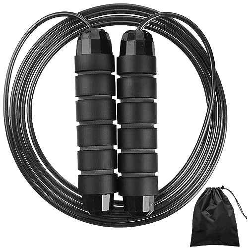 DKDDSSS Springseil, Jump Rope, Seilspringen Erwachsene Fitness Professionelles Einstellbares Mit Memory Foam Griffen Und Kugellagern ür Fitness, Boxen Und Gewichtsverlust von DKDDSSS