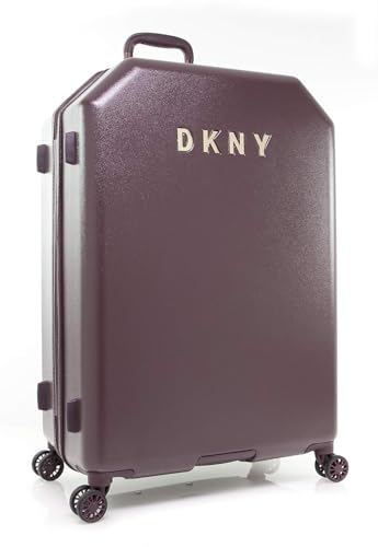 DKNY Metall-Logo aufrecht mit 8 Spinner-Rädern Gepäck, Burgunder, 28 Inch Upright, Metall-Logo aufrecht mit 8 Spinner-Rädern Gepäck von DKNY