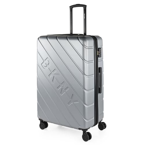 DKNY - Koffer Groß 4 Räder Großer Koffer Leichte - Reisekoffer mit Rollen Groß. Reisekoffer Groß für Flugzeuge Koffer Hartschale mit Geprüftem Schloss - Trolley Koffer Groß, Silber DKNY - Koffer Groß 4 Räder Großer Koffer Leichte - Reisekoffer mit Rollen Groß. Reisekoffer Groß für Flugzeuge Koffer Hartschale mit Geprüftem Schloss - Trolley Koffer Groß, Silber von DKNY