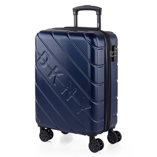 DKNY - Koffer Klein Handgepäck - Handgepäck Koffer 4 Rollen - Koffer Handgepäck 55x40x20 Leicht und Robust - Reisekoffer Klein aus Hochwertigen Materialien, Marine Blau DKNY - Koffer Klein Handgepäck - Handgepäck Koffer 4 Rollen - Koffer Handgepäck 55x40x20 Leicht und Robust - Reisekoffer Klein aus Hochwertigen Materialien, Marine Blau von DKNY