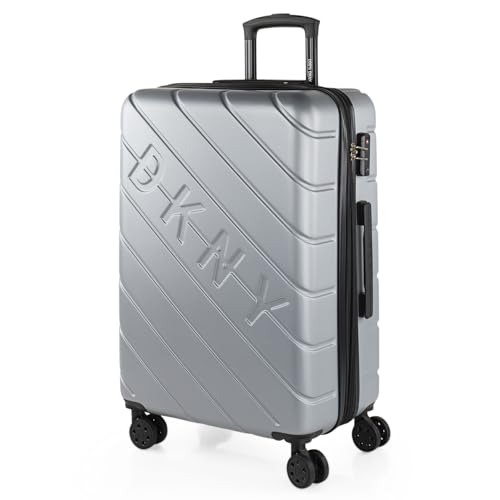 DKNY - Koffer Groß, Koffer Mittelgroß, Hartschalenkoffer M - Robuster Hartschalenkoffer & Koffer & Trolleys mit 4 Rollen, ideal als Reisekoffer für Jede Reise, Silber DKNY - Koffer Groß, Koffer Mittelgroß, Hartschalenkoffer M - Robuster Hartschalenkoffer & Koffer & Trolleys mit 4 Rollen, ideal als Reisekoffer für Jede Reise, Silber von DKNY