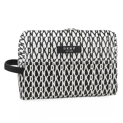 DKNY - Kulturbeutel - Kulturtasche. Kulturtasche Damen. Kosmetiktasche - Kosmetikkoffer, Schwarz-Weiß DKNY - Kulturbeutel - Kulturtasche. Kulturtasche Damen. Kosmetiktasche - Kosmetikkoffer, Schwarz-Weiß von DKNY