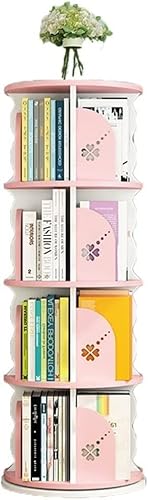 DKSNAJ Kreative, um 360 ° drehbare, einfach zu zerlegende Bücherregale, hohes B-Eckbücherregal, Eckbücherregal für Studenten (Farbe: Grün, Größe: 50 x 97 cm) (Rosa 50 x 128 cm) Wisdom von DKSNAJ