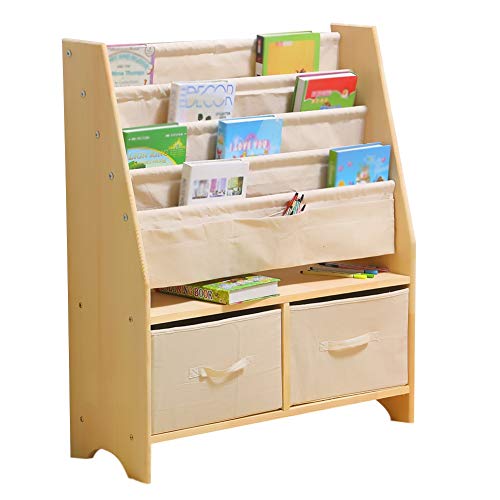 DKSNAJ -Sling Bücherregal Regal Bodenstehend Modus 3 Schichten Schublade Multifunktion Einfach Waschbar Wohnzimmer Massivholz Korrosionsbeständig Wisdom von DKSNAJ