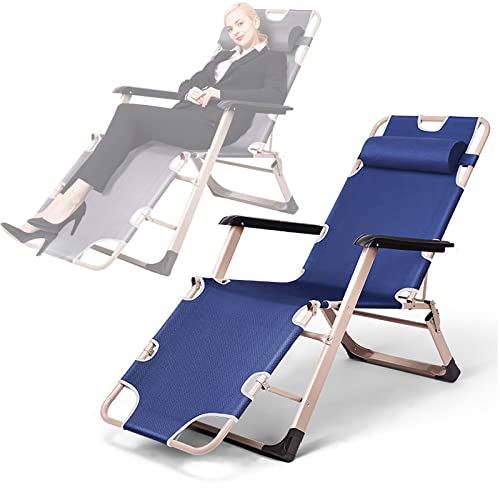 DKSNAJ Zero Gravity Lounge Chair, Zero Gravity Lawn Chair, klappbarer, Verstellbarer Terrassen-Loungesessel mit Abnehmbarer Kissenrückenlehne, Verstellbarer Recliner, Outdoor-Campingstuhl für den von DKSNAJ