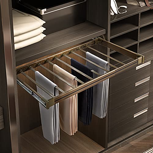 Hosenständer, ausziehbare Hosenbügel, ausziehbarer Hosenbügelständer, Hosenbügelstange, einziehbares Kleiderorganizer-Regal, Kleiderschrankständer zum Aufhängen von Kleidung für den Kleiderschrank zu von DKSNAJ