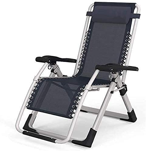 Liegestuhl Klappbarer Loungesessel Liegestuhl, Schwerelosigkeitsstuhl mit Abnehmbarer Kopfstütze Multifunktionaler Klappbarer Liegestuhl Rückenlehne Lazy Beach Chair Tragbarer Mittagsstuhl/B (C) von DKSNAJ