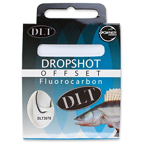 DLT Fluorocarbon gebundene Owner Dropshot Offset Haken Gr. 2/0 von DLT