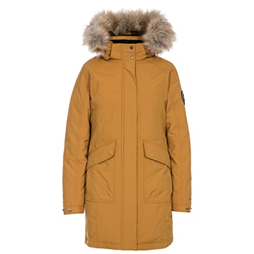 DLX Trespass Damen Warme Lange Daunenjacke Mit Abnehmbarer Kapuze BETTANY, Sandstone, XL, FAJKDOTR0003_SANXL von Trespass