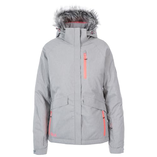 DLX Trespass Damen Warme Wasser und Winddichte Skijacke FRANCESCA, Platinum marl, XS, FAJKSKTR0003_PMRXS von Trespass