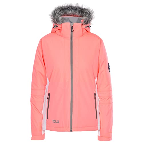 DLX Trespass Damen Warme Wasser und Winddichte Skijacke SANDRINE, Neon coral, XS, FAJKSKTR0002_NNCXS von Trespass