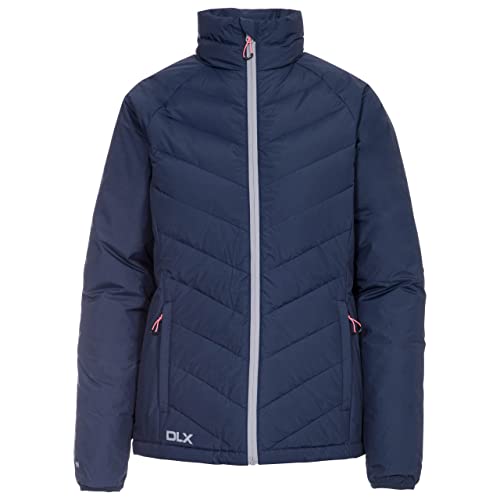 DLX Damen Sondra Warme wasserdichte Daunenjacke Mit Einstellbarem Saumkordelzug, Navy, M von Trespass