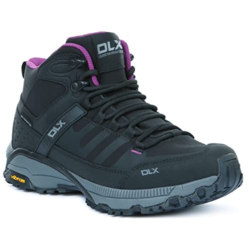 DLX Damen Womens Hiking Boot Wanderstiefel, Schwarz, 5 von DLX