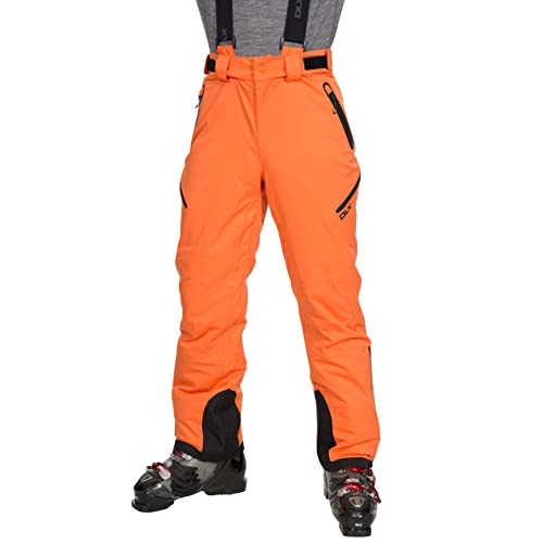 DLX Herren Kristoff wasserdichte Skihose Mit Abnehmbaren Hosenträgern, Orange, XXS von Trespass