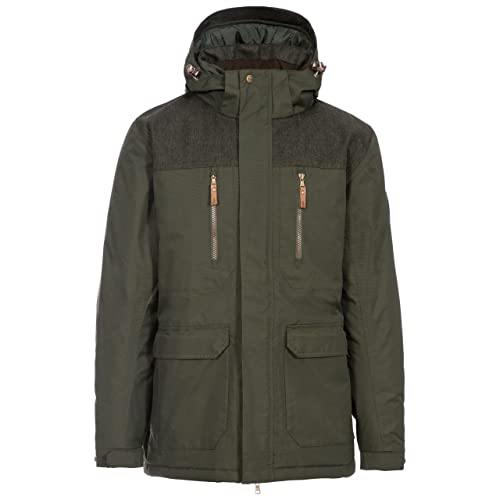 DLX Trespass Herren Warme Wasserdichte Jacke ROCKWELL, Olive, XXS, MAJKRATR0011_OLIXXS von Trespass