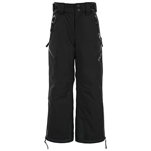 DLX Kinder Dozer Warme Gepolsterte Und wasserdichte Skihose, Black, 2/3 von Trespass