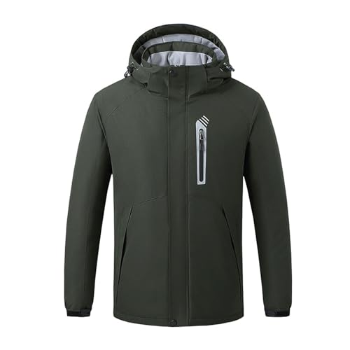 DMBDY Beheizte Jacke Heated Jacket 8 Heizzonen Outwear Elektrischer Heizmantel für Outdoor Camping (Batterie Nicht Im Lieferumfang Enthalten),Green,M(47.5 von DMBDY