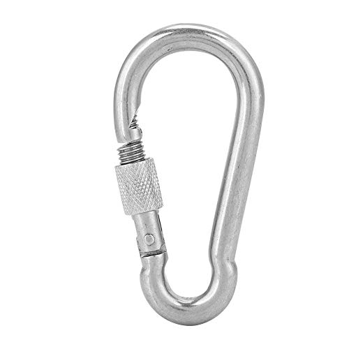 304 Edelstahl-Karabiner, schnell hängende Schnalle, elastischer Haken, Klettern, Outdoor-Aktivitäten (M10) von DMLENGOIN