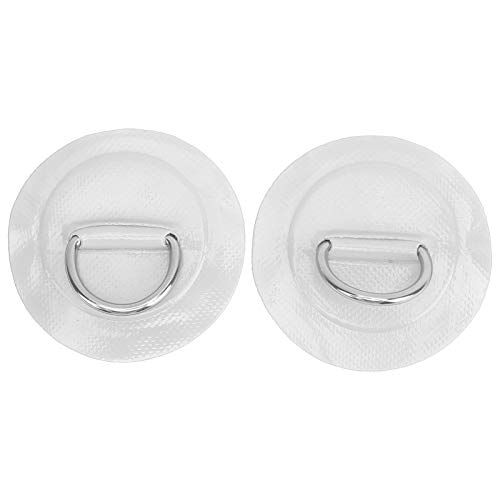 DMLENGOIN 2 Stück Schlauchboot Kajak DRing Pad Patch Edelstahl Feste Schnalle Marine PVC (Weiß) von DMLENGOIN