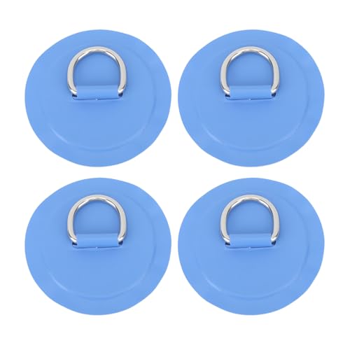 DMLENGOIN 4pcs D Ring Patch PVC Runde Form Strong Edelstahl D Ringpad für Bootsfloß -Paddelplatten (Blue) von DMLENGOIN