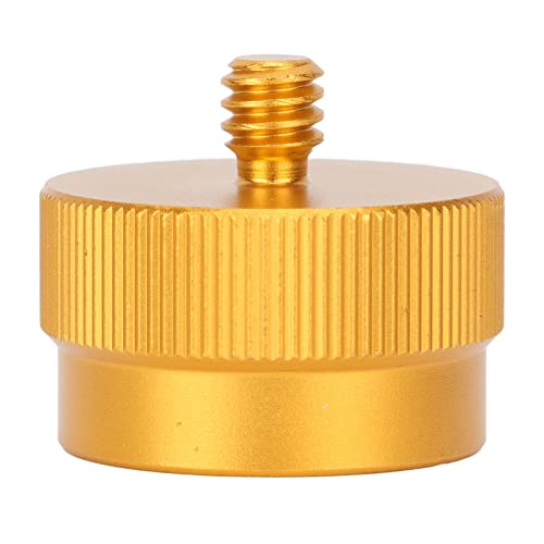 DMLENGOIN Gastank-Adapter, Ladeventil, universeller Outdoor-Camping-Flachkanister-Konverter, Aluminiumlegierung für Camping-Licht-Fans (Gold Color) von DMLENGOIN