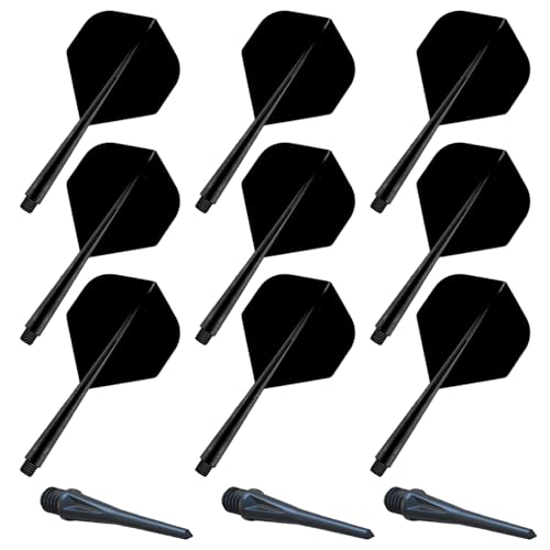DMNQ 9 Stück Dart Flights Mit Schaft Flights mit Schaft Dart Schäfte Mit Flights Dart Schaft Mit Flight für Darts Dartpfeil Spiel Schwarz 3 Stück Darts Spitzen DMNQ 9 Stück Dart Flights Mit Schaft Flights mit Schaft Dart Schäfte Mit Flights Dart Schaft Mit Flight für Darts Dartpfeil Spiel Schwarz 3 Stück Darts Spitzen von DMNQ