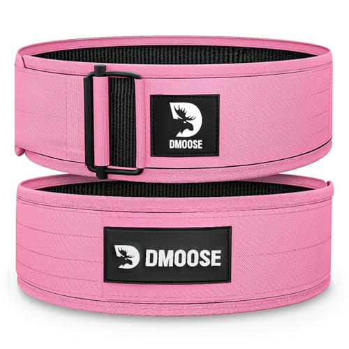 DMoose Kniebeugengürtel mit automatischer Verriegelung, bietet Lendenwirbelstütze und Stabilität, 10,2 cm Nylon-Gewichtsgürtel für Frauen mit verstellbarer Schnalle, Trainingsgürtel für Männer von DMoose Fitness