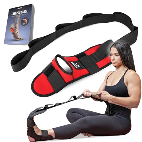Yoga Gurt Faszienstrecker - Yoga Strap - Yogagurt Faszien Strecker Wadenstrecker & Fußstrecker bei Plantarfasziitis Muskelverspannung Knöchelverletzung - Übungsschlaufe zum Dehnen der Beinmuskulatur Yoga Gurt Faszienstrecker - Yoga Strap - Yogagurt Faszien Strecker Wadenstrecker & Fußstrecker bei Plantarfasziitis Muskelverspannung Knöchelverletzung - Übungsschlaufe zum Dehnen der Beinmuskulatur von DMoose Fitness