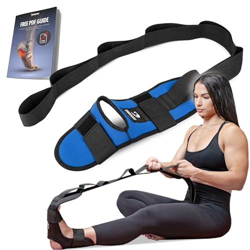 Yoga Gurt Faszienstrecker - Yoga Strap - Yogagurt Faszien Strecker Wadenstrecker & Fußstrecker bei Plantarfasziitis Muskelverspannung Knöchelverletzung - Übungsschlaufe zum Dehnen der Beinmuskulatur von DMoose Fitness