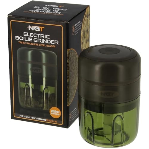 DNA LEISURE NGT Boilie-Ködermühle, wiederaufladbar, USB, elektrisch, 3 Klingen, zum Karpfenangeln, 1200 mAh, leicht zu reinigen DNA LEISURE NGT Boilie-Ködermühle, wiederaufladbar, USB, elektrisch, 3 Klingen, zum Karpfenangeln, 1200 mAh, leicht zu reinigen von NGT
