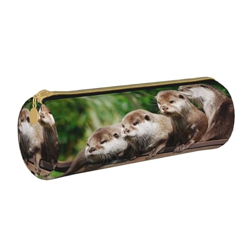 DNBCLEZK Niedliches Otter-Federmäppchen für Mädchen und Jungen, bedrucktes Leder, Schreibwaren-Aufbewahrung, Federmäppchen, weiß, Einheitsgröße, Taschen-Organizer DNBCLEZK Niedliches Otter-Federmäppchen für Mädchen und Jungen, bedrucktes Leder, Schreibwaren-Aufbewahrung, Federmäppchen, weiß, Einheitsgröße, Taschen-Organizer von DNBCLEZK