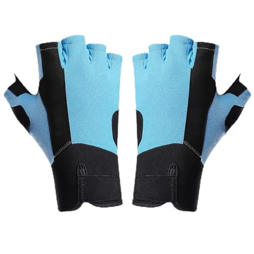 Halbfinger Handschuhe Sport Fitness Halbfinger Handschuhe - Mikrofaser Fitnesshandschuhe für Frühling und Herbst Fitness | Sporthandschuhe mit poröser Struktur zum Gewichtheben, Fitness, Bergsteigen von DNCG