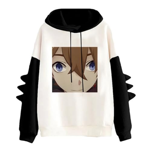 DNJKDEL Genshin Impact Anime Print Reißverschluss Hoodies Männer Frauen Harajuku Mode Langarm Plus Größe Reißverschluss Jacke Mantel-color2||XS von DNJKDEL