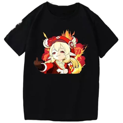 DNJKDEL Genshin Impact T-Shirt Frauen Kawaii Spiele Charakter Cartoon Grafik T-Shirt Harajuku Mode Streetwear Freizeitkleidung Tops-color5||L von DNJKDEL