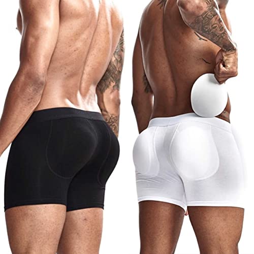 DNJKH Herren 2 Stück Pads Enhancer Fake Ass Push Up Gestalter Steuerhöschen Padded Sexy Butt Lifter Unterwäsche Butt Lifter Bodyshorts, 2pcs-XL DNJKH Herren 2 Stück Pads Enhancer Fake Ass Push Up Gestalter Steuerhöschen Padded Sexy Butt Lifter Unterwäsche Butt Lifter Bodyshorts, 2pcs-XL von DNJKH