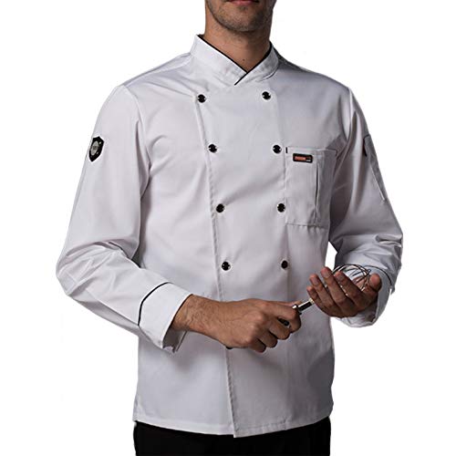 DNJKH Herren Kochjacke, Professionelle Koch Mantel Bekleidung, Geeignet für Alle Köche DNJKH Herren Kochjacke, Professionelle Koch Mantel Bekleidung, Geeignet für Alle Köche von DNJKH