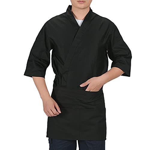 DNJKH Herren Kochkleidung Koch Uniform Japanischer Stil für Bakery Cafe Food Service DNJKH Herren Kochkleidung Koch Uniform Japanischer Stil für Bakery Cafe Food Service von DNJKH