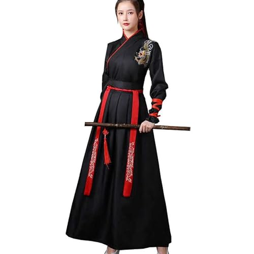 Damen Herren Chinesisch Hanfu - Uralt Traditionell Retro Schwertkämpfer Bühnenperformance Anzug Kostüm Damen Herren Chinesisch Hanfu - Uralt Traditionell Retro Schwertkämpfer Bühnenperformance Anzug Kostüm von DNJKH