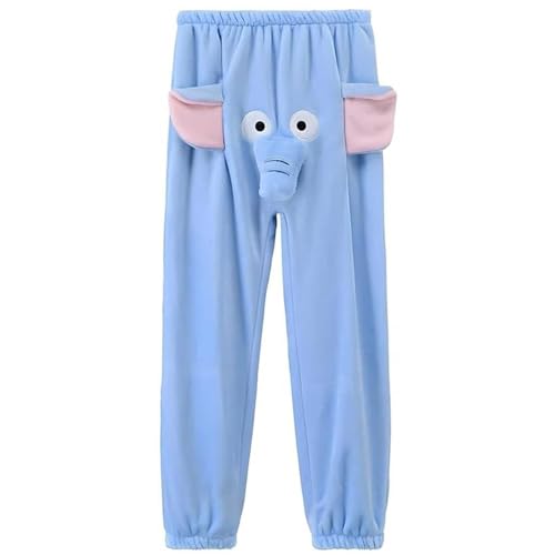 Pyjamahose Lang Elefant Hose mit Rüssel Lustig Schlafanzughose Herren Damen Elefanten Flanellhosen Thermohose Freizeithose Winter Hosen Pyjamahose Lang Elefant Hose mit Rüssel Lustig Schlafanzughose Herren Damen Elefanten Flanellhosen Thermohose Freizeithose Winter Hosen von DNJKH