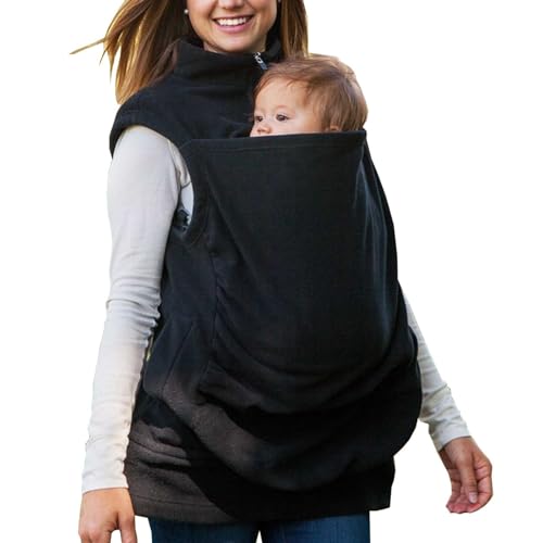 Tragejacke für Mama und Baby, Damen ärmellos Känguru Umstandsjacke Warm Babytrage Tragepullover Weste Tragejacke für Mama und Baby, Damen ärmellos Känguru Umstandsjacke Warm Babytrage Tragepullover Weste von DNJKH
