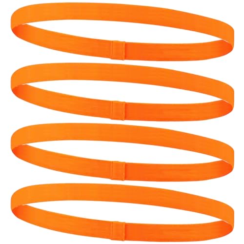 4 Stück Haarband Jungs Sport, Haarband Herren, Stirnband damen, Haarbänder Damen Dünn, für Yoga Fußball Joggen, Fussball-Fluoreszierendes Orange 4 Stück Haarband Jungs Sport, Haarband Herren, Stirnband damen, Haarbänder Damen Dünn, für Yoga Fußball Joggen, Fussball-Fluoreszierendes Orange von DOANTE