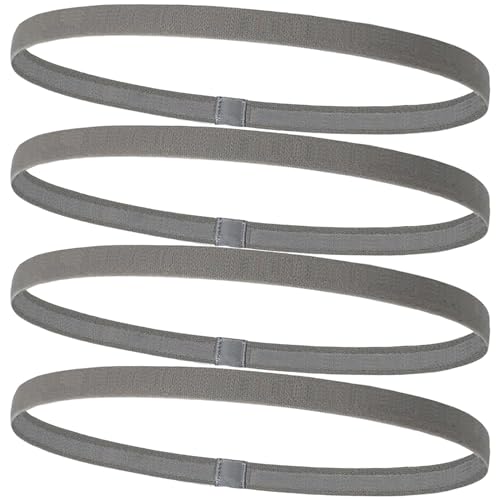 4 Stück Haarband Jungs Sport, Haarband Herren, Stirnband damen, Haarbänder Damen Dünn, für Yoga Fußball Joggen, Fussball-grau 4 Stück Haarband Jungs Sport, Haarband Herren, Stirnband damen, Haarbänder Damen Dünn, für Yoga Fußball Joggen, Fussball-grau von DOANTE