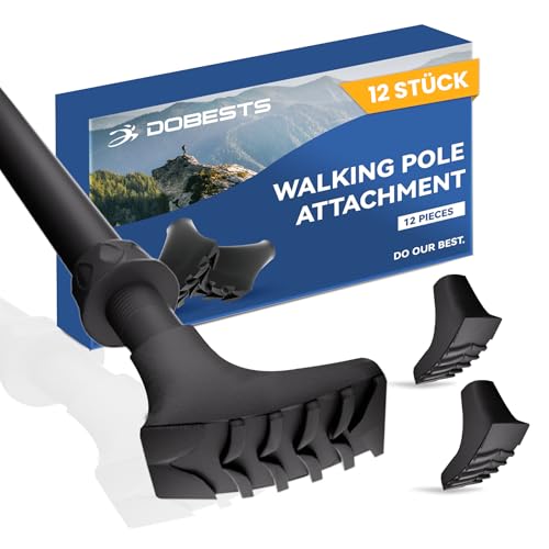 Wanderstöcke Aufsätze 12 Stück, Profi Wanderstock Aufsatz Set für alle gängigen Wanderstöcke & Nordic Walking Stöcke, Gummipuffer Pads für Trekkingstöcke, Asphalt, Kies & Gebirge (Gelände) Wanderstöcke Aufsätze 12 Stück, Profi Wanderstock Aufsatz Set für alle gängigen Wanderstöcke & Nordic Walking Stöcke, Gummipuffer Pads für Trekkingstöcke, Asphalt, Kies & Gebirge (Gelände) von DOBESTS